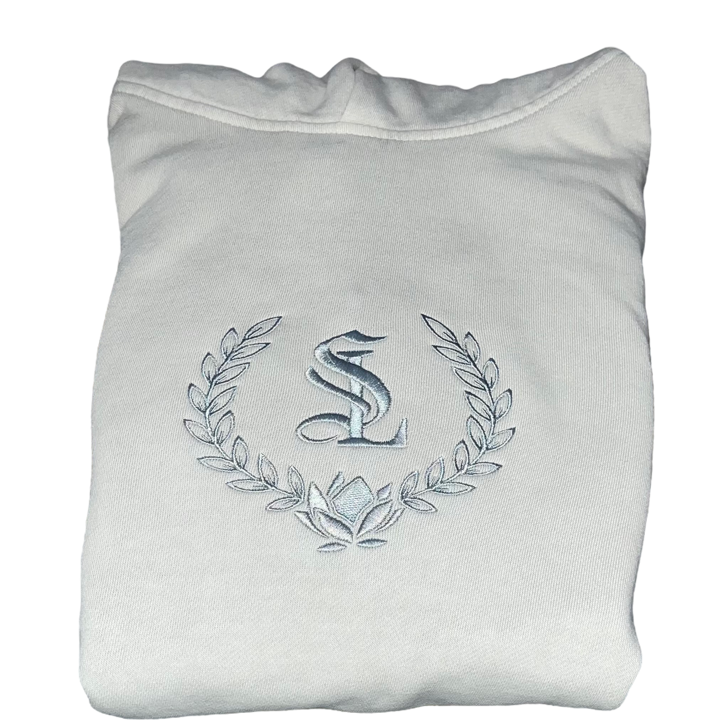 Lotus Crest - Embroidered Sweatsuit Top - Lunar Rock - Urban Pullover Hoodie