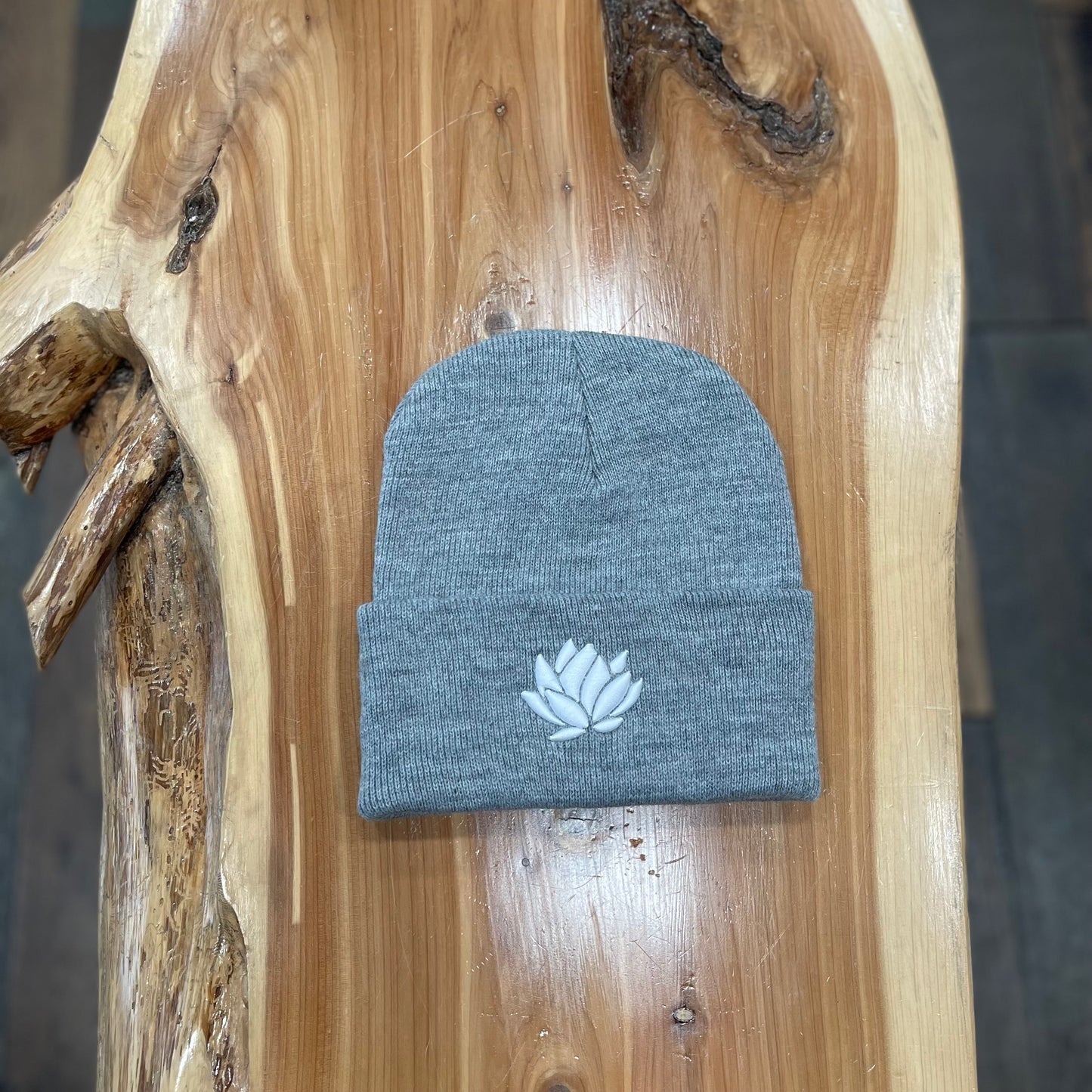 Surf Lotus Classic Cuff Beanie - Heather Grey