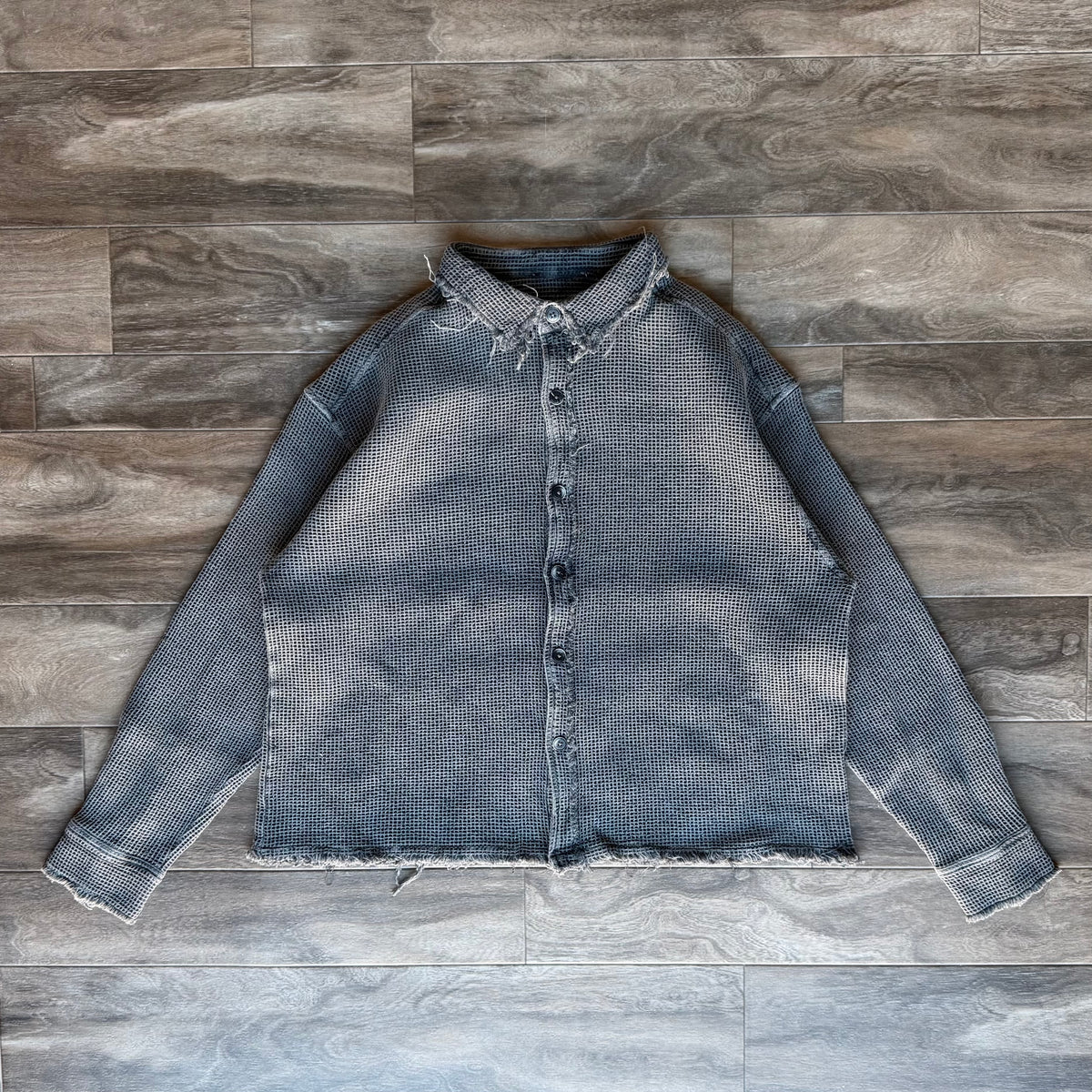 Lotus Pink Label - Waffle Knit Flannel - Slate