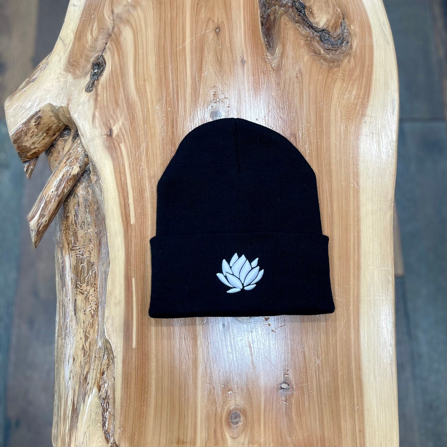 Surf Lotus Classic Cuff Beanie - Black