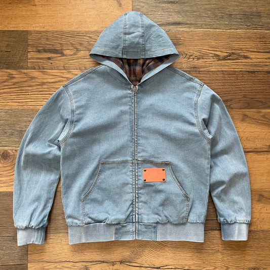 Lotus Pink Label Denim Hoodie Jacket
