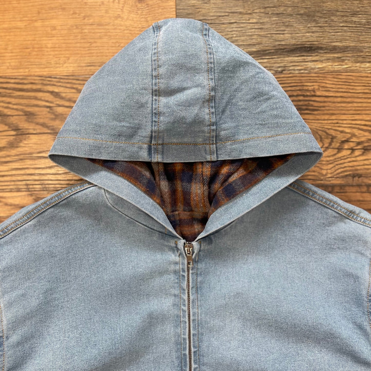 Lotus Pink Label Denim Hoodie Jacket