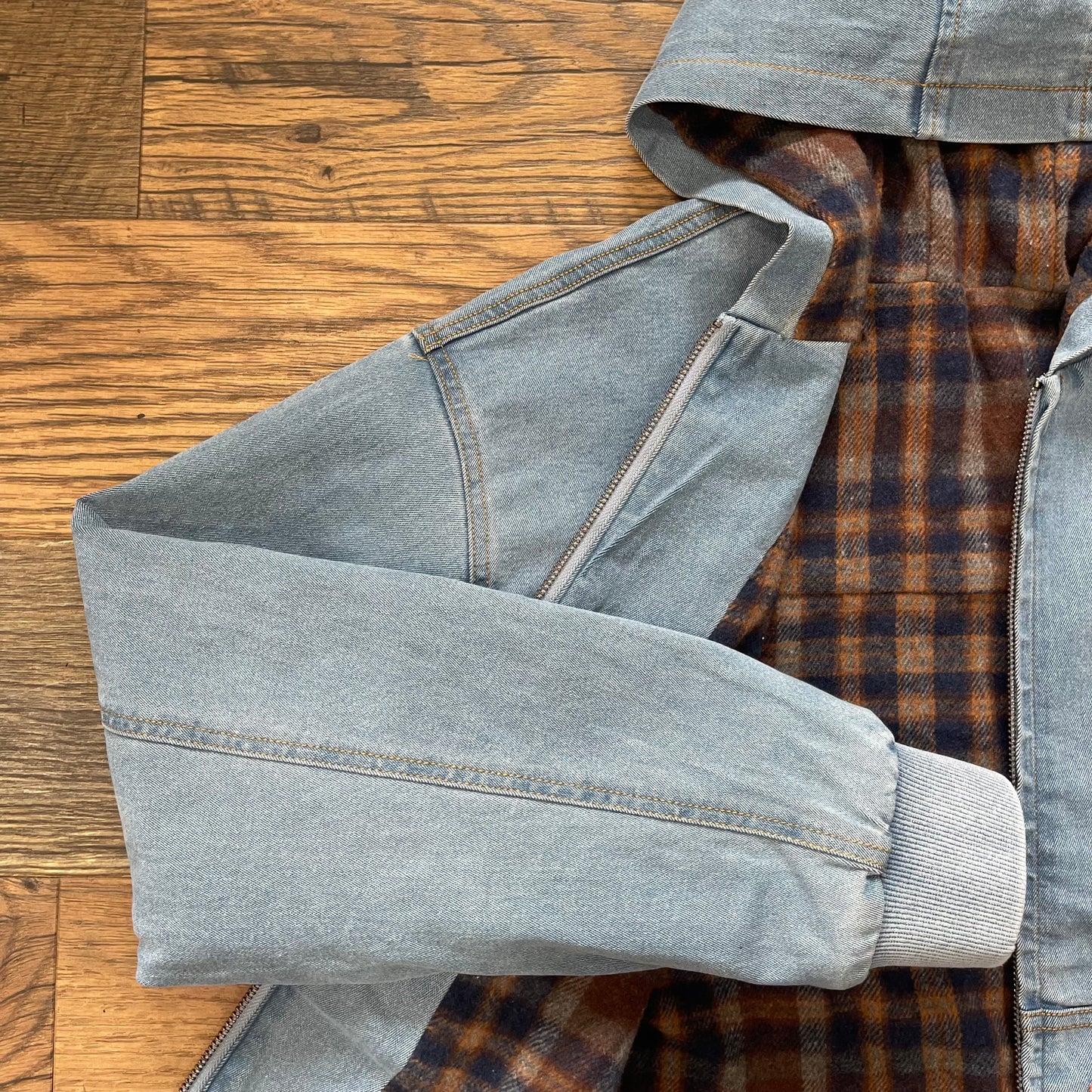 Lotus Pink Label Denim Hoodie Jacket