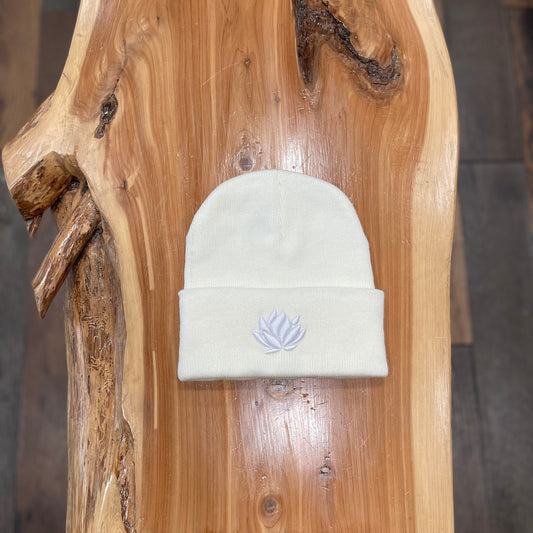 Surf Lotus Classic Cuff Beanie - Natural