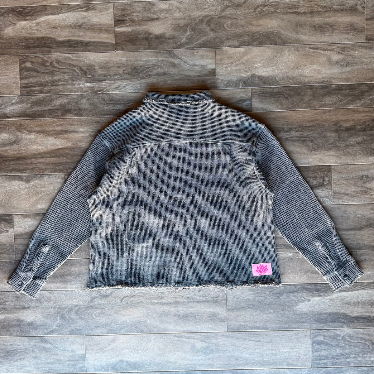 Lotus Pink Label - Waffle Knit Flannel - Slate