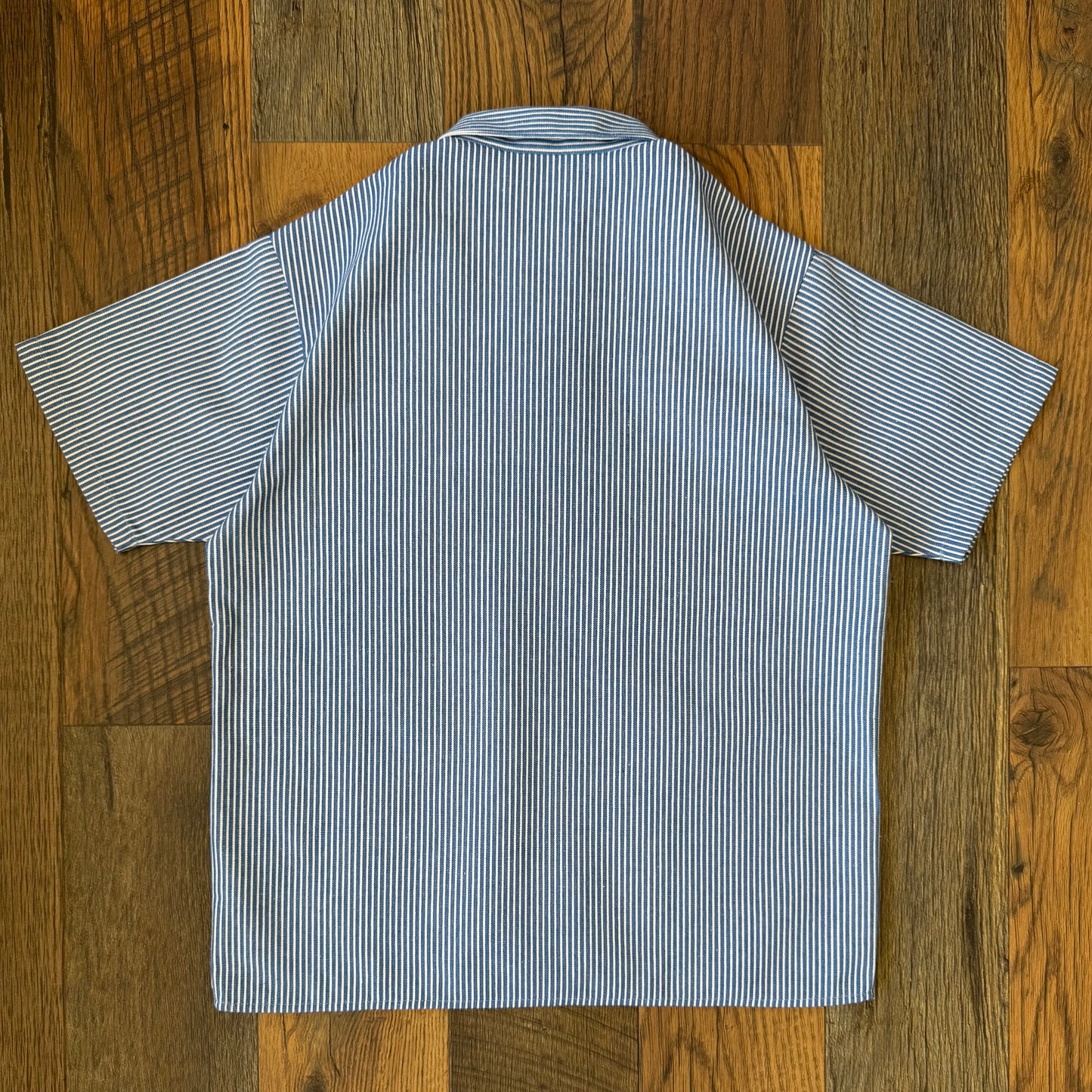Hickory Zip-Up Short Sleeve Shirt - Blue