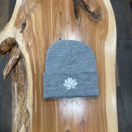 Surf Lotus Classic Cuff Beanie - Heather Grey