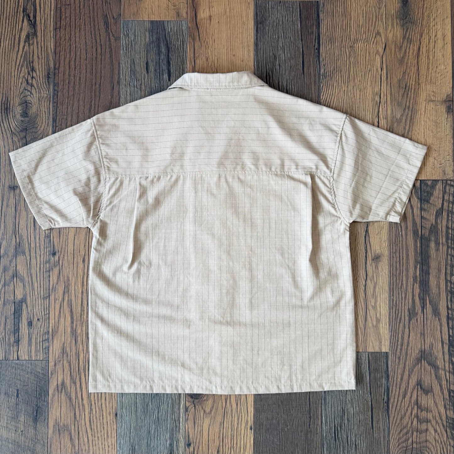 Lotus Stripped Button Up - Tan