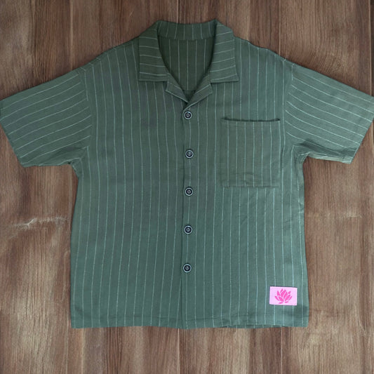 Lotus Pink Label - Linen Button Down