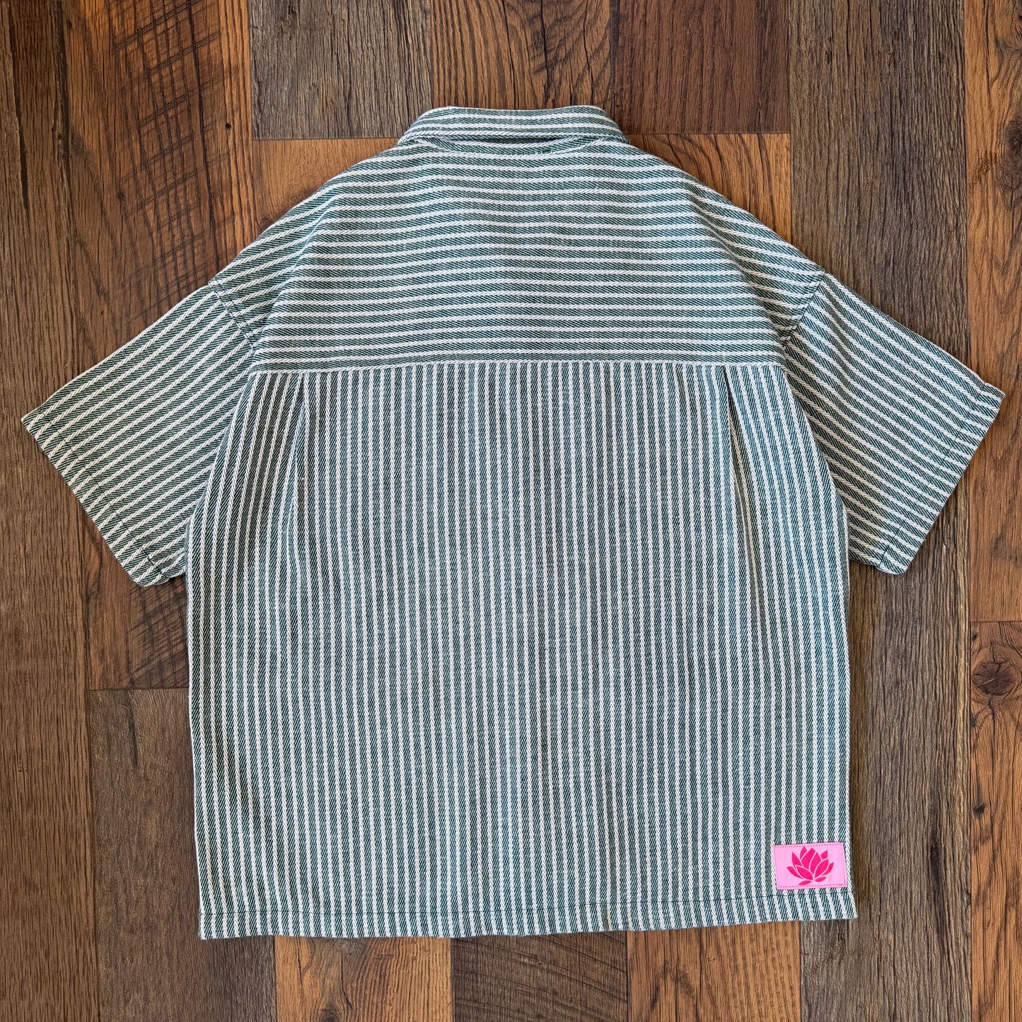 Jacquard Button Up-Green