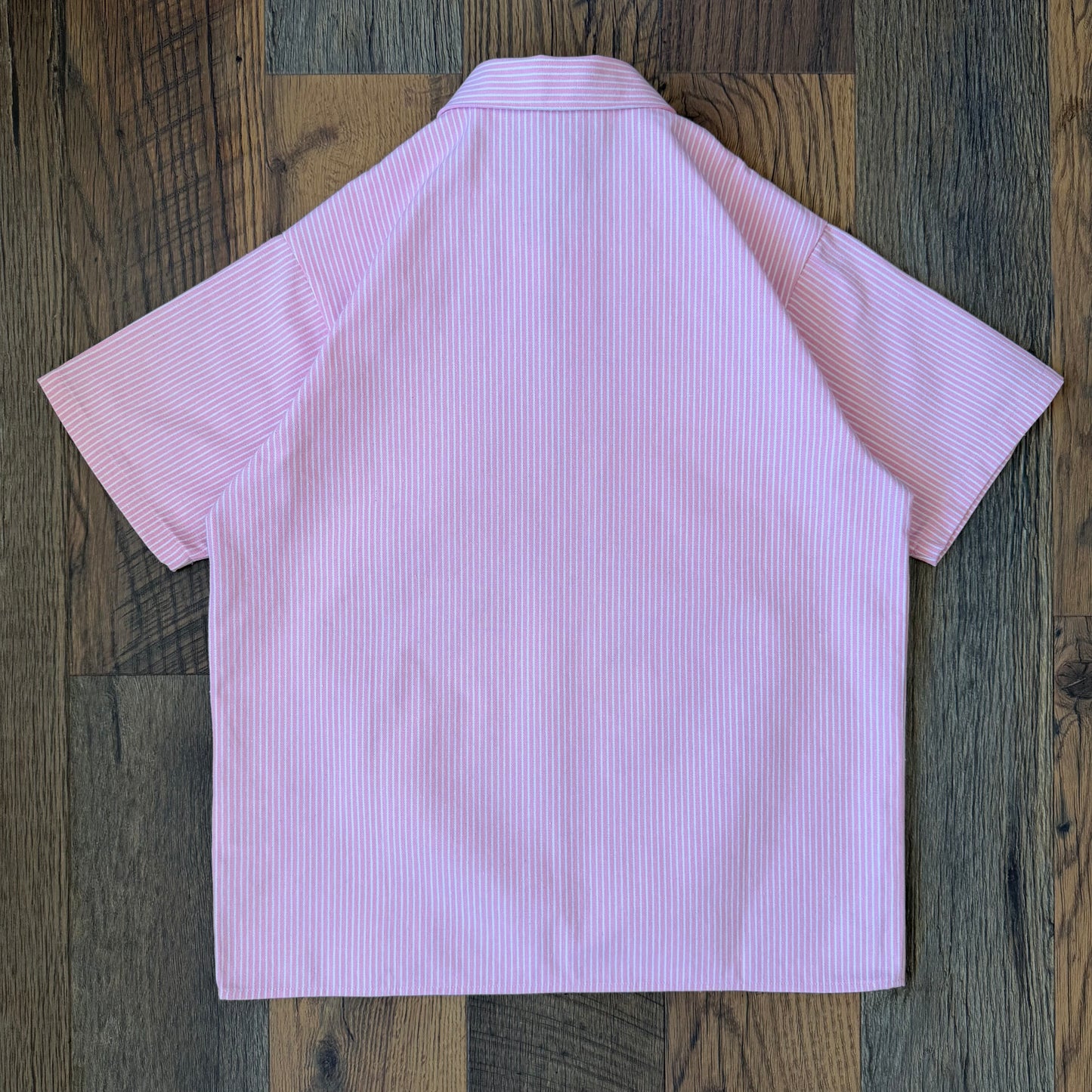 Hickory Zip-Up Short Sleeve Shirt - Pink