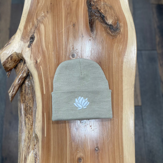 Surf Lotus Classic Cuff Beanie - Khaki