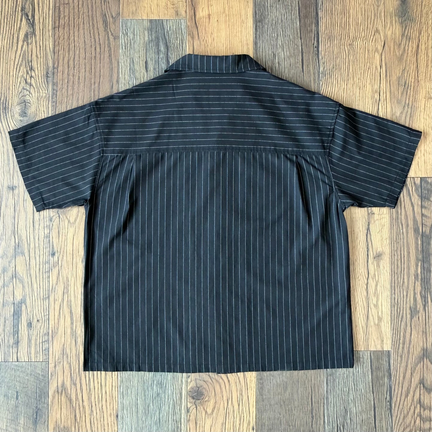 Lotus Stripped Button Up - Black