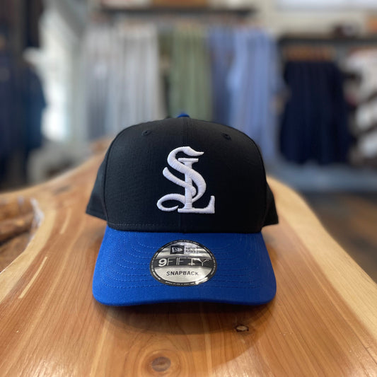 SL Monogram Hat - Royal|Black