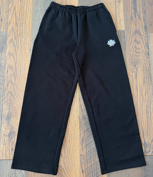 Lotus Straight Leg Sweatpants - Black