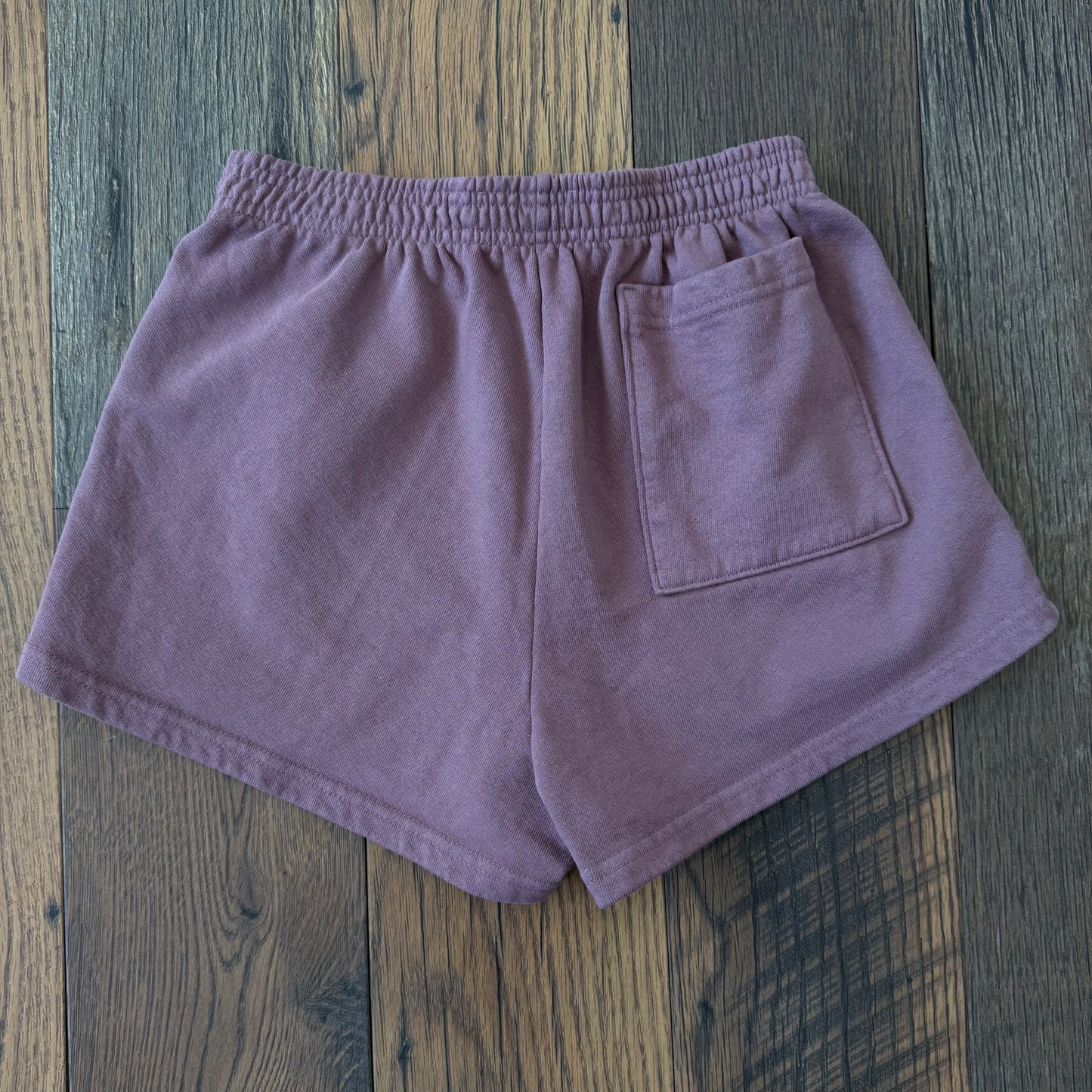 Women’s Lotus Script Heavy Fleece Shorts - Hazy Mauve