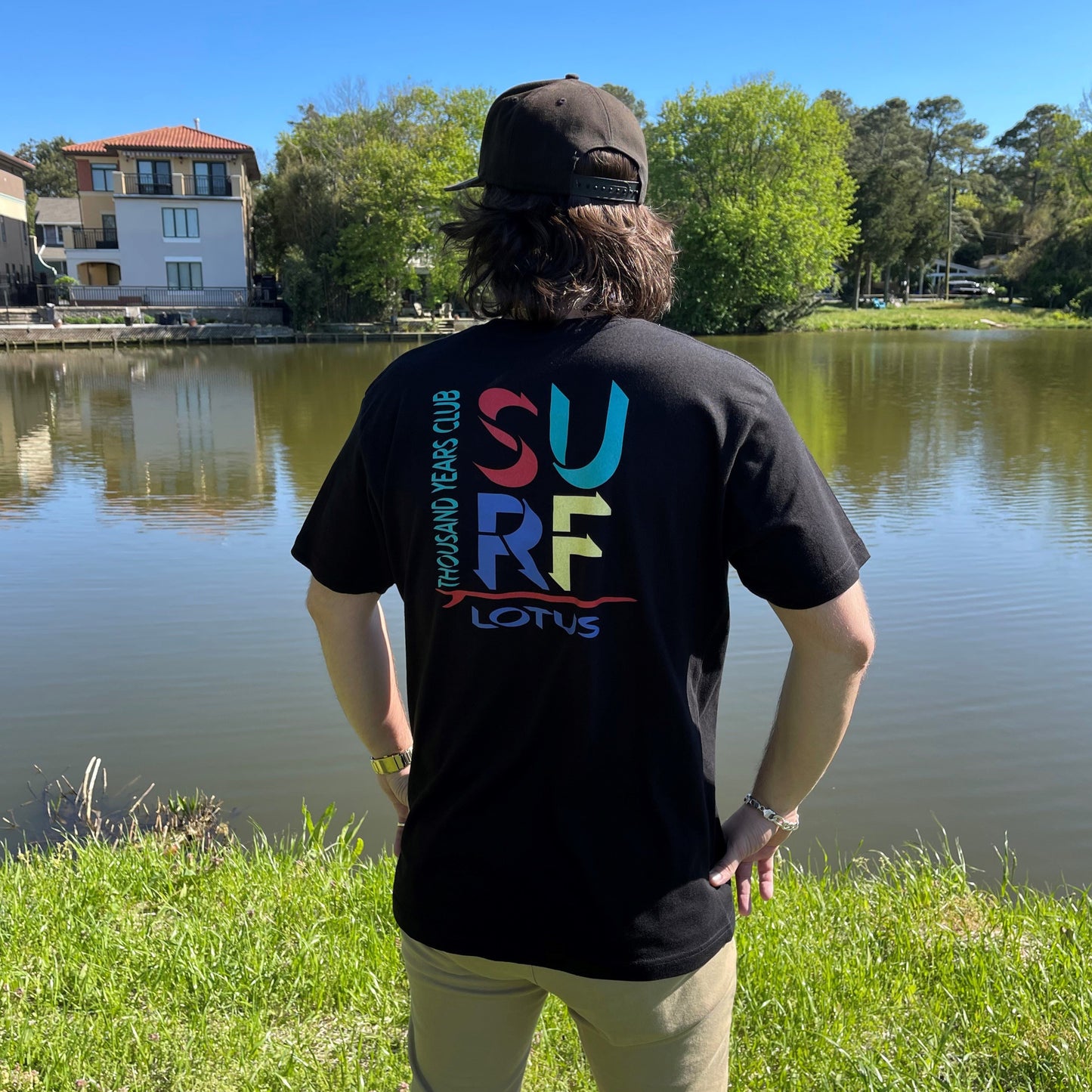 SURF Tee in Black - Thousand Years Club