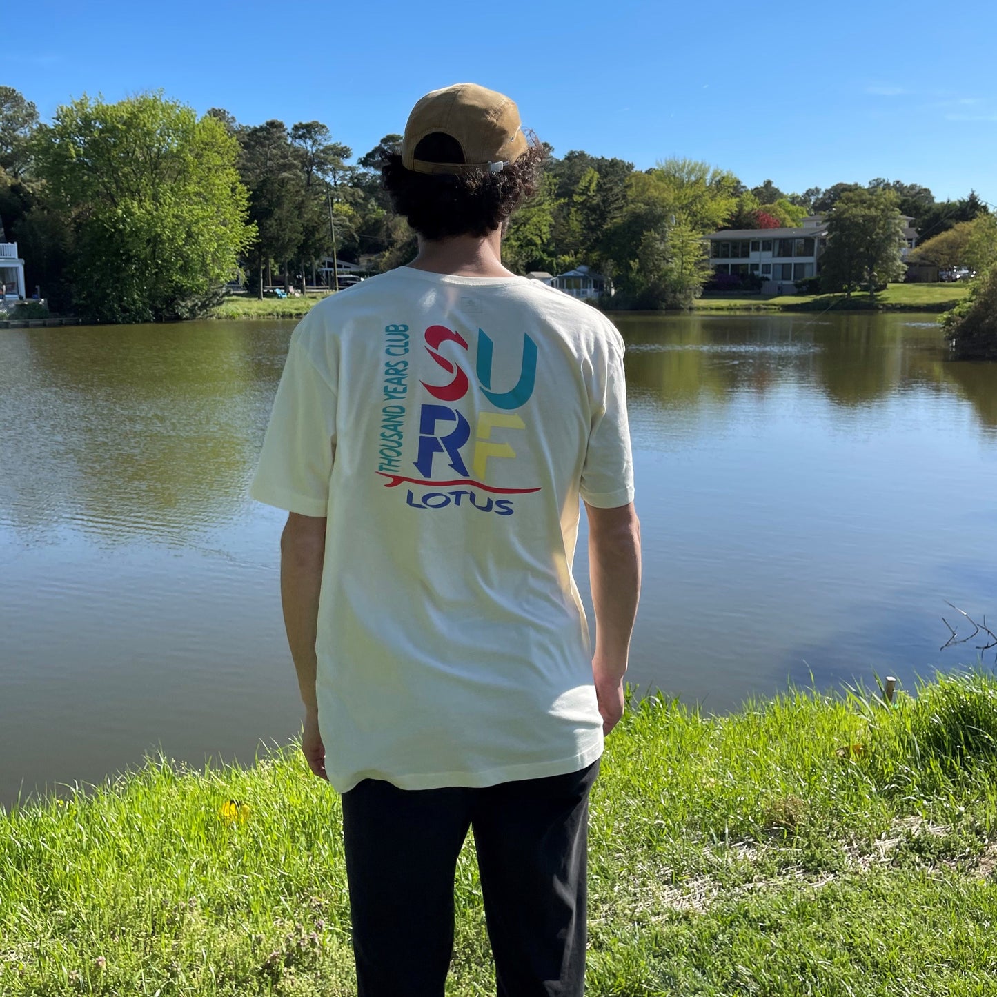 SURF Tee in Natural - Thousand Years Club