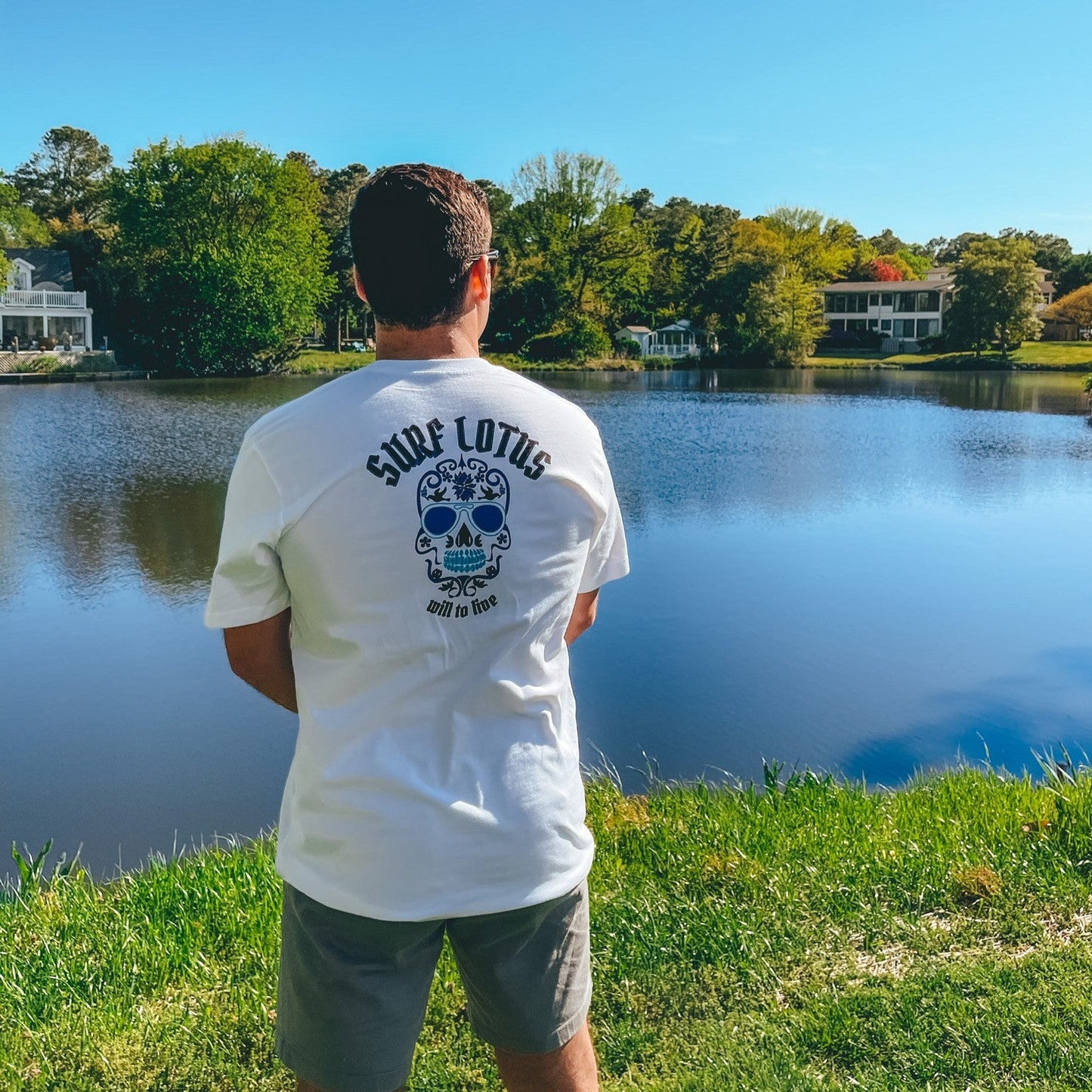 Skull Tee in White - will to live