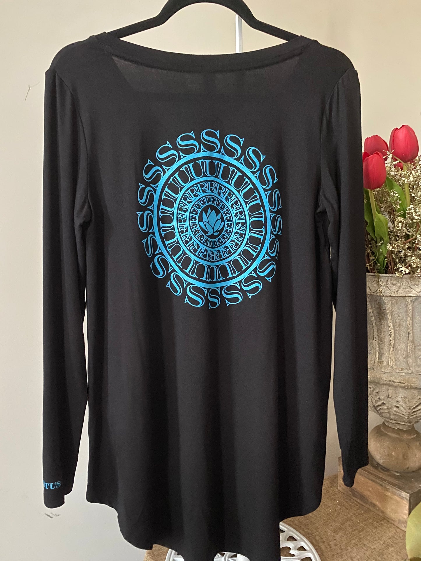 Graphic Ladies Medallion Long Sleeve T with Cuff Print Logo