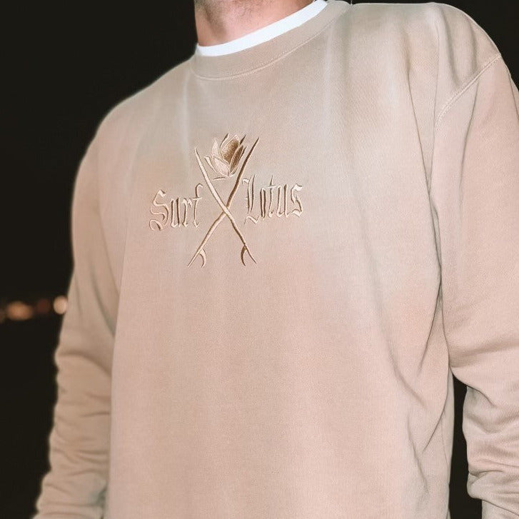 Embroidered Crew Neck - Surf Lotus Surfboards