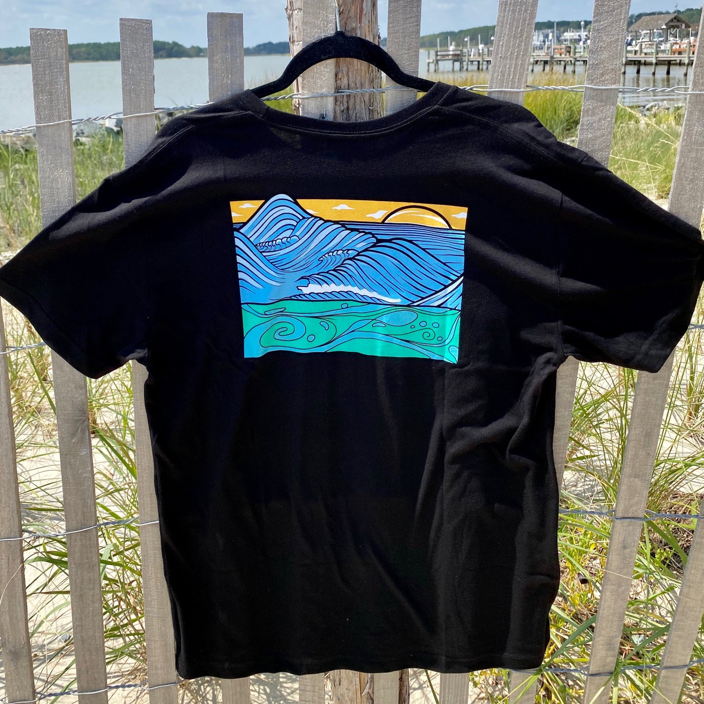 Graphic Surf Lotus - "T for a Cause" - Wave Black