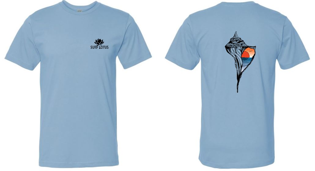 Graphic Surf Lotus - "T for a Cause" - Shell Blue